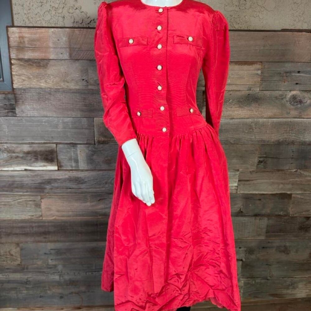 kathryn conover Women's Red Dress size 8 old money style